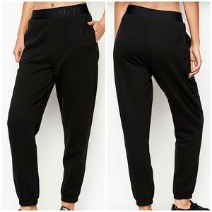 Victoria's Secret Black High Waist Joggers Sweats
